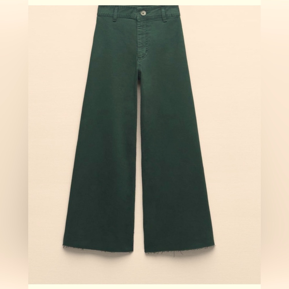 Zara marine straight in midnight green